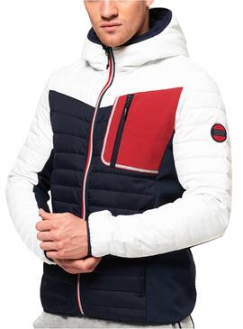 Giacca Superdry Convenzione ibrida Bianco Uomo