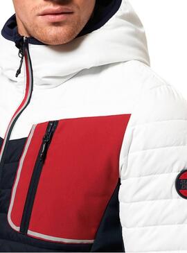 Giacca Superdry Convenzione ibrida Bianco Uomo