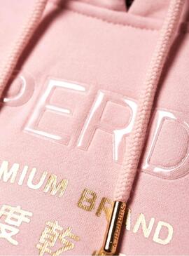 Felpe Superdry Premium Brand Rosa Donna