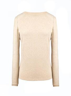 Maglia Naf Naf Plumeti Beige per Donna