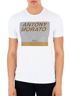 T-Shirt Antony Morato Stampa Bianco Per Uomo