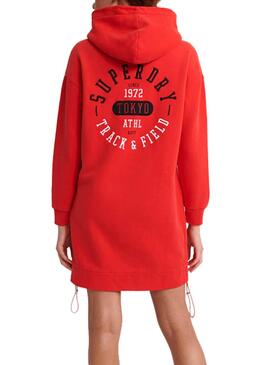 Abito Superdry Statement Back Rosso Donna