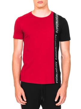 T-Shirt Antony Morato Contrast Rosso Per Uomo