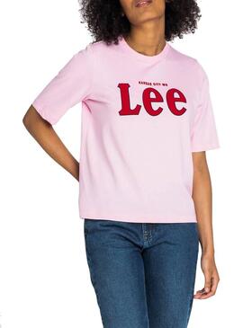 T-Shirt Lee Cansas Rosa Donna