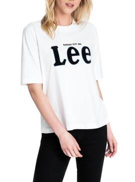 T-Shirt Lee Cansas Bianco Donna