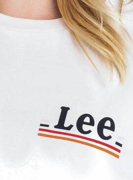 T-Shirt Lee Minilogo Bianco Donna