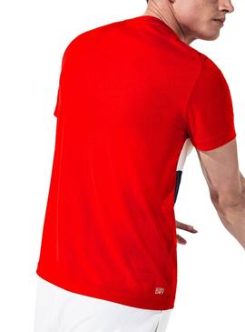 T-Shirt Lacoste TH8427 Rosso Uomo