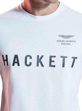 T-Shirt Hackett Aston Martin Bianco Uomo