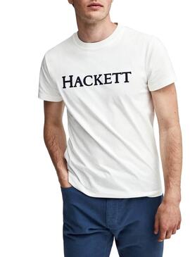 T-Shirt Hackett Army Bianco Uomo