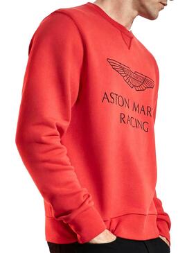 Felpe Hackett Aston Martin Rosso Uomo