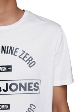 T-Shirt Jack and Jones Comick Bianco Uomo