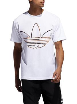T-Shirt Adidas Acquerello Bianco Per Uomo
