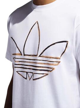 T-Shirt Adidas Acquerello Bianco Per Uomo