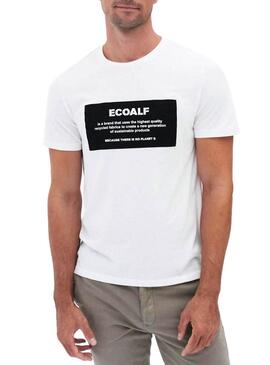 T-Shirt Ecoalf Natal Label Bianco Uomo