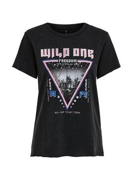 T-Shirt Only Lucy Wild Black Donna