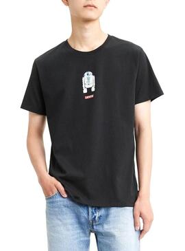 T-Shirt Levis Star Wars R2D2 nero per Uomo