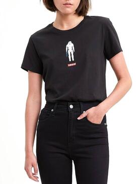 T-Shirt Levis Star Wars Stormtroop Nero Donna