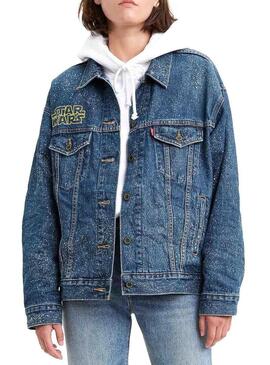 Giubbotto Levis Trucker denim Star Wars per Donna