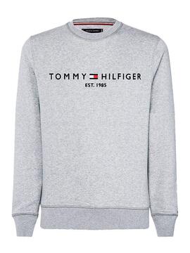 Felpe Tommy Hilfiger Logo Grigio Per Uomo