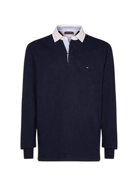 Tommy Hilfiger Iconic Rugby Navy Polo Uomo