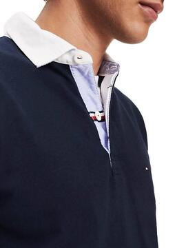 Tommy Hilfiger Iconic Rugby Navy Polo Uomo