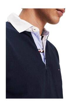 Tommy Hilfiger Iconic Rugby Navy Polo Uomo