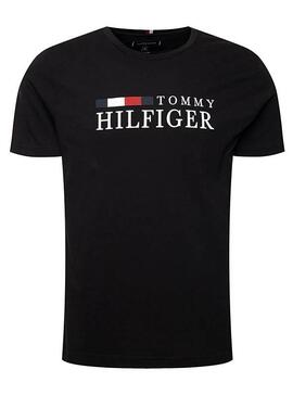 T-Shirt Tommy Hilfiger RWB nero per Uomo