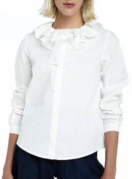 Camicia Naf Naf Volanti Bianco Per Donna