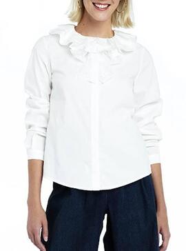 Camicia Naf Naf Volanti Bianco Per Donna