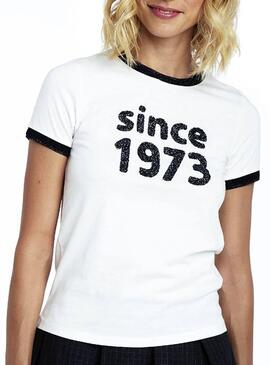 T-Shirt Naf Naf 1973 Bianco Per Donna