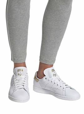 Sneaker Adidas Stan Smith Bianco Gold Donna