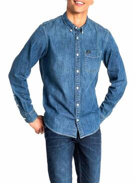 Camicia Lee Button Down Denim Uomo