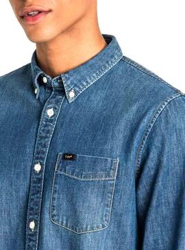 Camicia Lee Button Down Denim Uomo