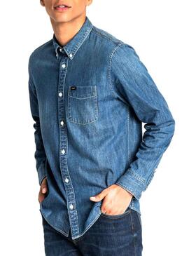 Camicia Lee Button Down Denim Uomo