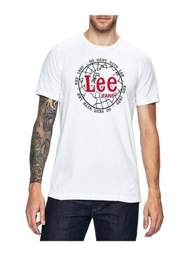 T-Shirt Lee World Tee Bianco Uomo