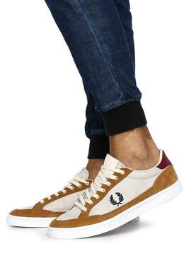 Sneaker Fred Perry Deuce Mesh Tapioca Uomo