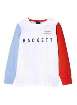 T-Shirt Hackett AMR Bianco Bambino