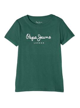 T-Shirt Pepe Jeans Art Verde Bambino