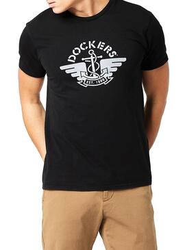 T-Shirt Dockers Alpha Black Uomo