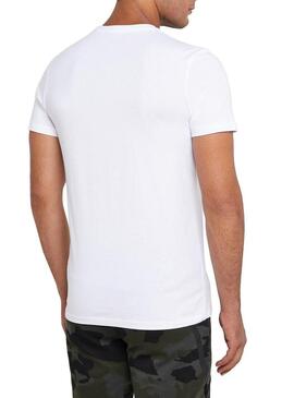 T-Shirt Jack and Jones Camo Bianco Uomo
