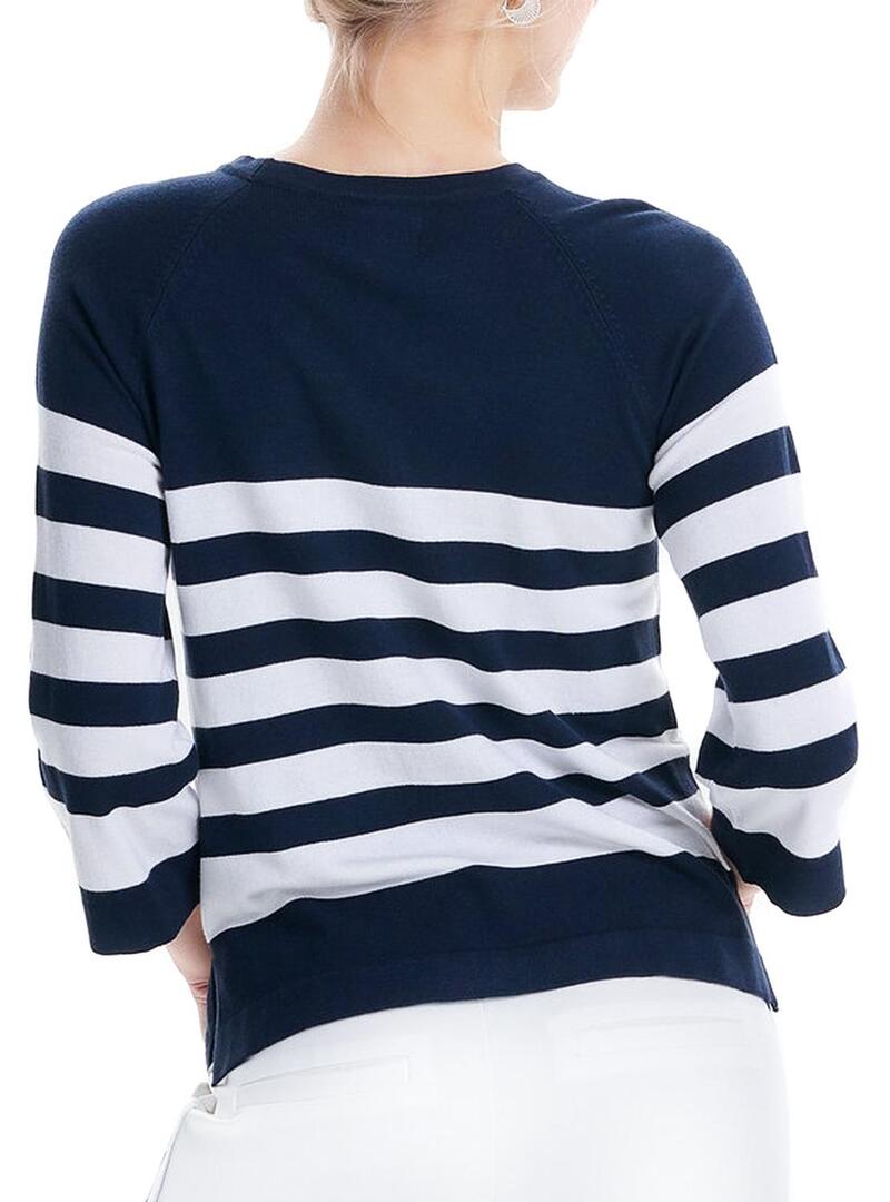 Pullover Only Mila Stripe Blu