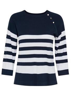 Pullover Only Mila Stripe Blu