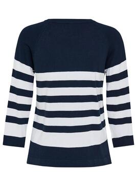 Pullover Only Mila Stripe Blu