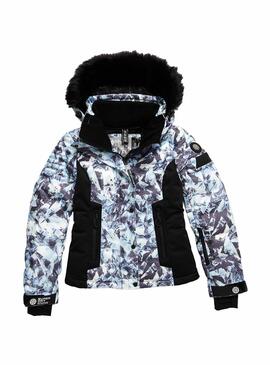 Giacca Superdry Luxe Sonw Blue Ice per Donna