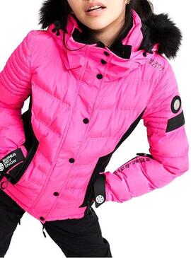 Giacca Superdry Luxe Pink Snow per Donna