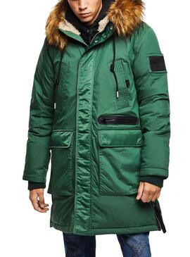 Parka diesel W-Bullisk Verde per Uomo