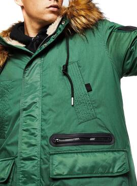 Parka diesel W-Bullisk Verde per Uomo