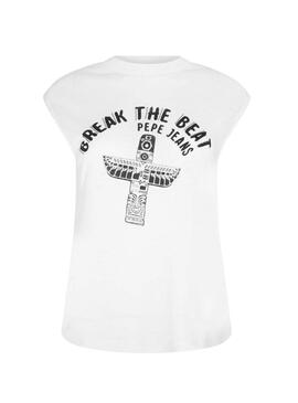 T-Shirt Pepe Jeans Carly Bianco Donna