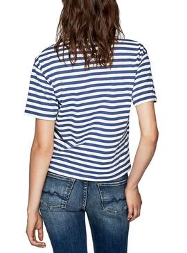 T-Shirt Pepe Jeans Claire Blu Donna