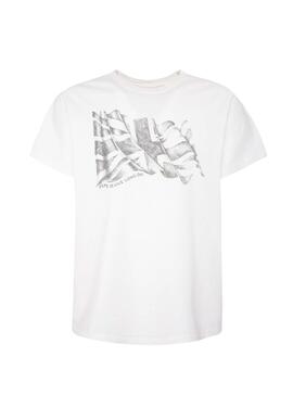 T-Shirt Pepe Jeans Betrand Bianco Uomo
